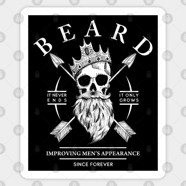 Beard Improving Men's Appearance since Forever Sticker by StoneDeff